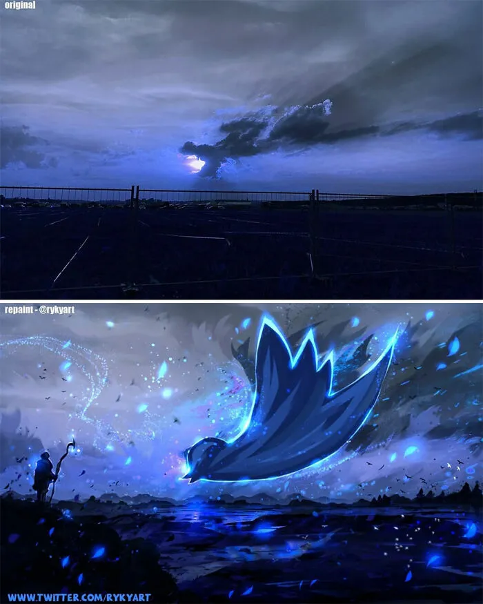 Czech Artist Draws On Top Of People's Nature Photos, And The Result Looks Otherworldly (84 Pics)