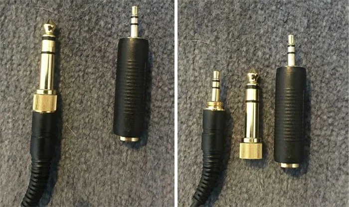 My Headphones With An Adapter Actually Already Had The Correct Piece Screwed Under The End