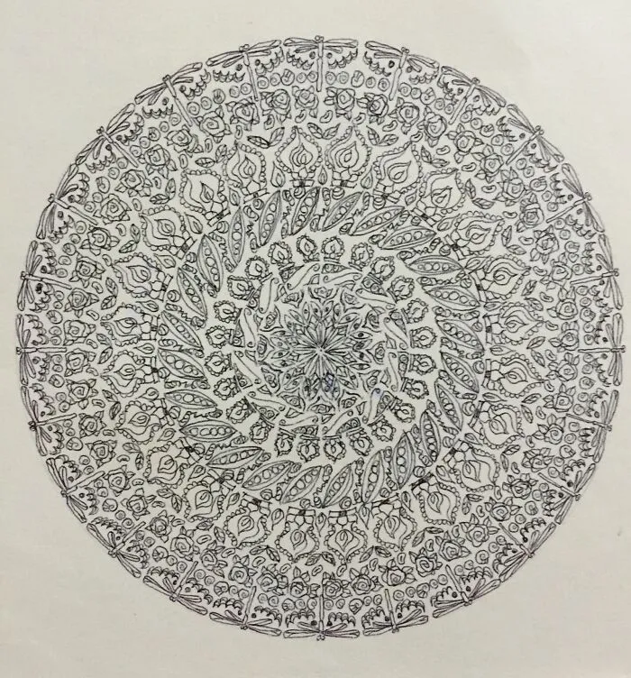 Nature Mandala, Ballpoint Pen On Sketch Pad
