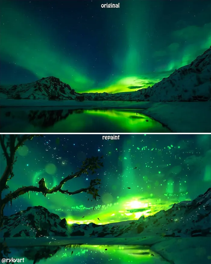 Czech Artist Draws On Top Of People's Nature Photos, And The Result Looks Otherworldly (84 Pics)