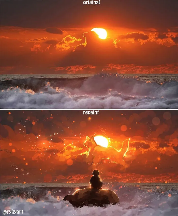 Czech Artist Draws On Top Of People's Nature Photos, And The Result Looks Otherworldly (84 Pics)