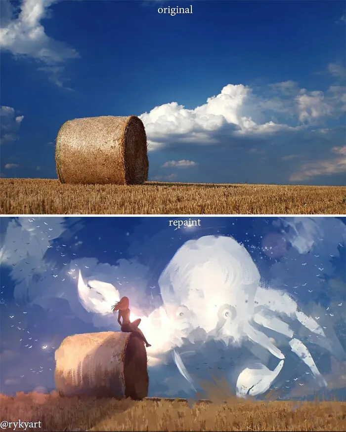 Czech Artist Draws On Top Of People's Nature Photos, And The Result Looks Otherworldly (84 Pics)