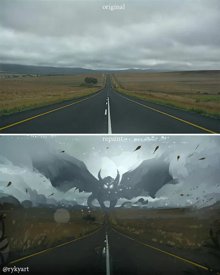 Czech Artist Draws On Top Of People's Nature Photos, And The Result Looks Otherworldly (84 Pics)