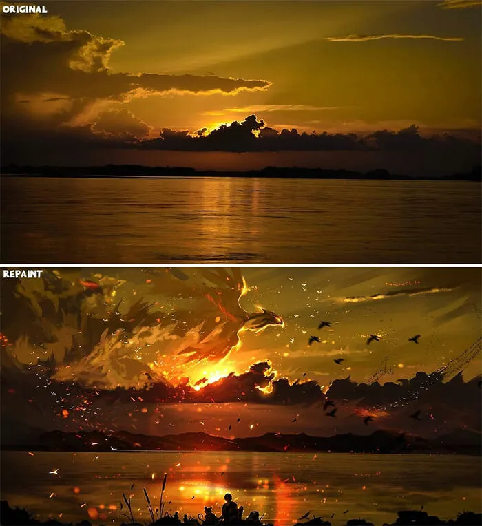 Czech Artist Draws On Top Of People's Nature Photos, And The Result Looks Otherworldly (84 Pics)