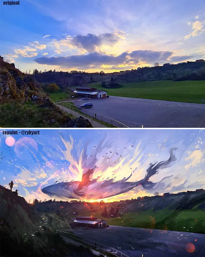 Czech Artist Draws On Top Of People's Nature Photos, And The Result Looks Otherworldly (84 Pics)
