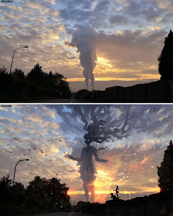 Czech Artist Draws On Top Of People's Nature Photos, And The Result Looks Otherworldly (84 Pics)