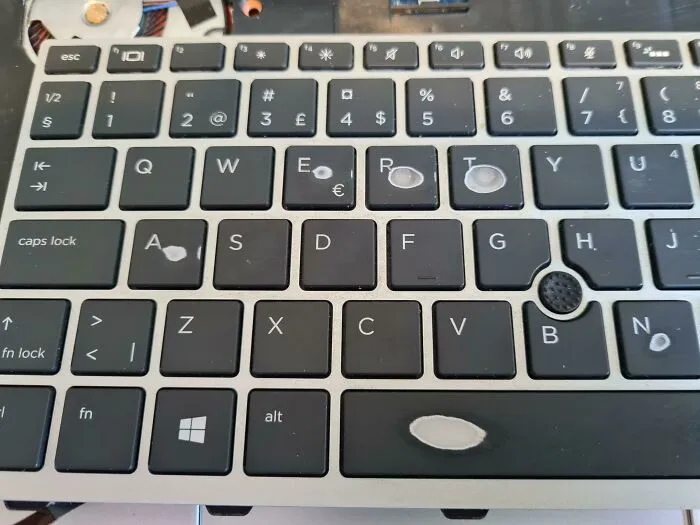 How Do You Even Wear Dimples Into A Keyboard Less Than A Year Old? Is This The Keyboard Of A 50000 Wpm Typer?