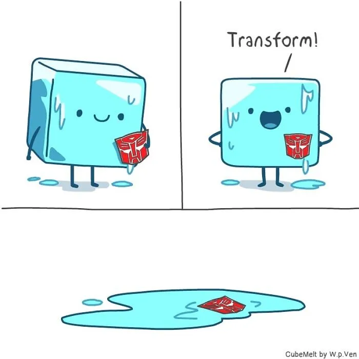 30 Comics About The Daily Struggles Of An Ice Cube By This Artist