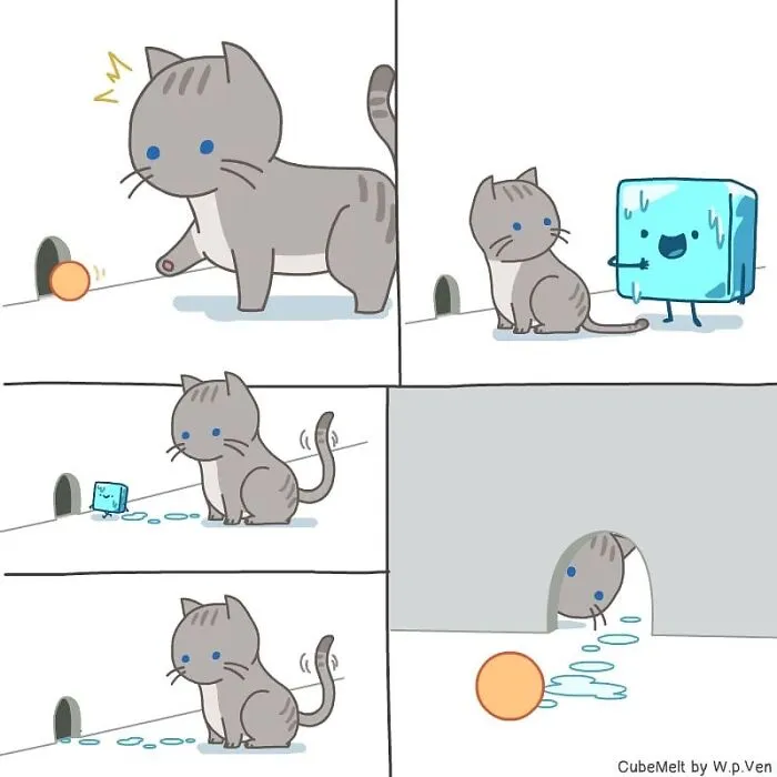 30 Comics About The Daily Struggles Of An Ice Cube By This Artist