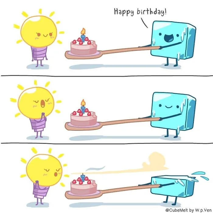 30 Comics About The Daily Struggles Of An Ice Cube By This Artist
