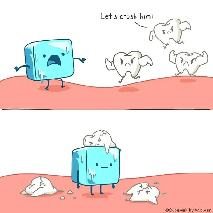 30 Comics About The Daily Struggles Of An Ice Cube By This Artist