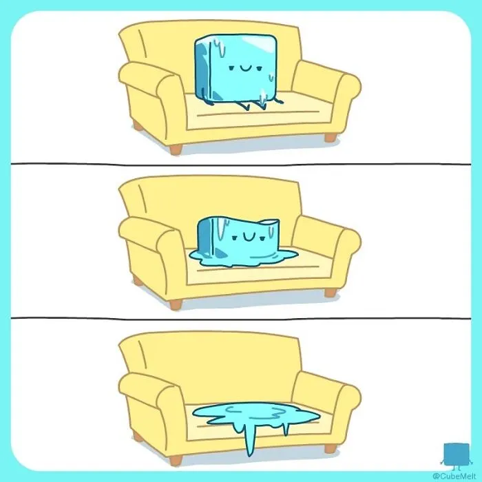 30 Comics About The Daily Struggles Of An Ice Cube By This Artist