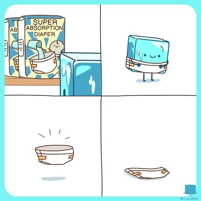 30 Comics About The Daily Struggles Of An Ice Cube By This Artist