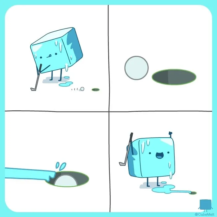 30 Comics About The Daily Struggles Of An Ice Cube By This Artist
