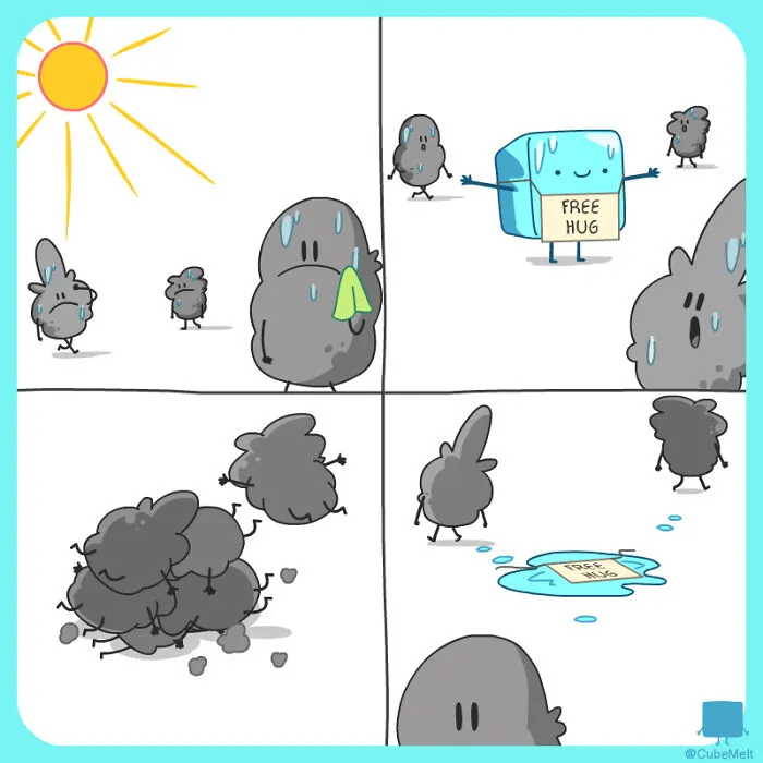 30 Comics About The Daily Struggles Of An Ice Cube By This Artist