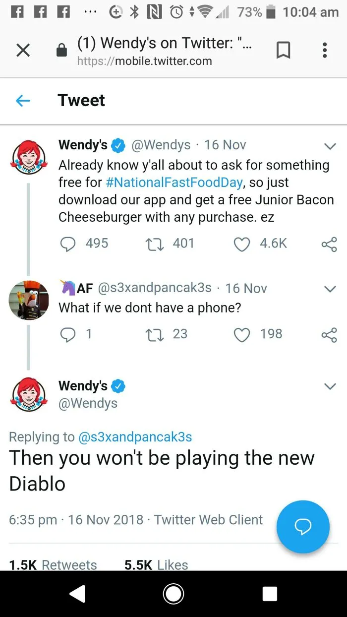Wendy's Burns Blizzard Activision