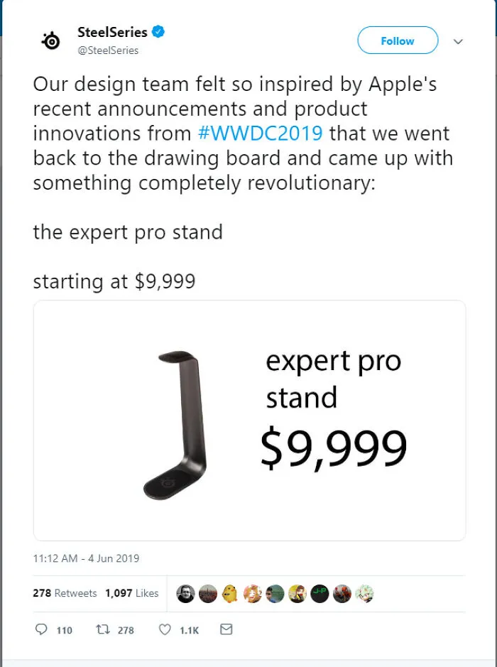 Steelseries Going Hard On Apple Right Now