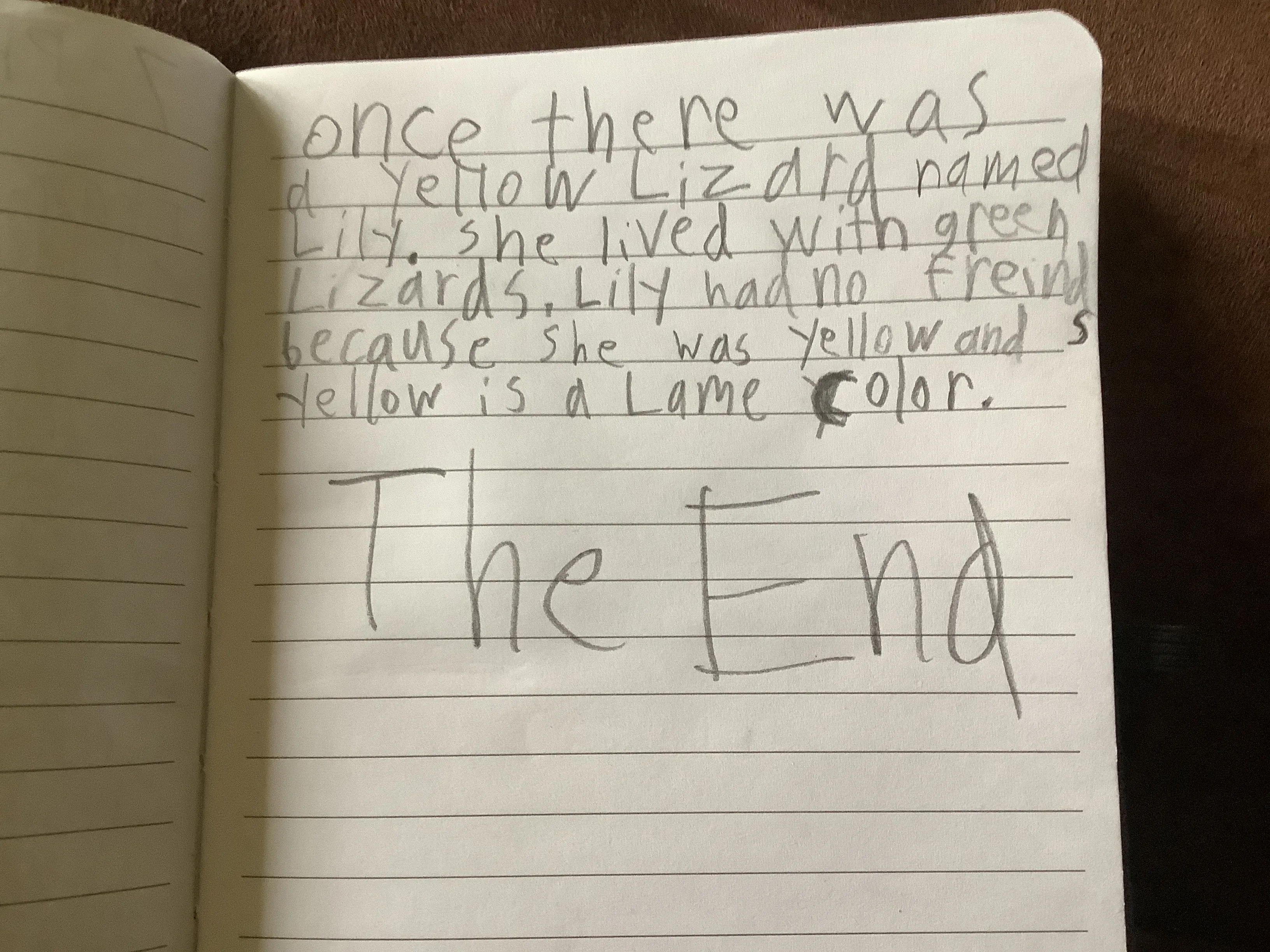 Hey Pandas Write A Short Story Based On The Phase “Yellow Is A Lame Color”