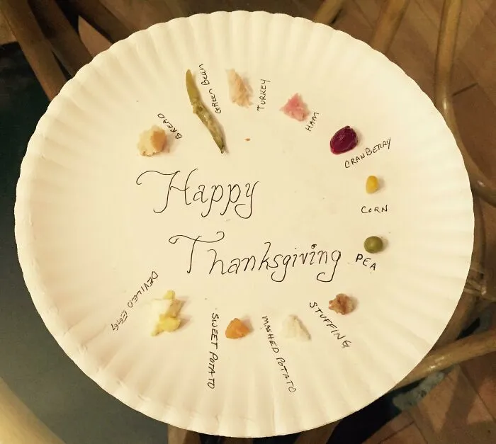 Last Year My Brother Had To Work On Thanksgiving. He Asked Me To Save Him A Little Bit Of Everything