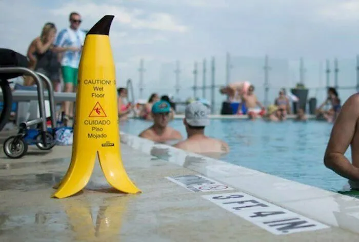 Este cono de seguridad de cáscara de plátano