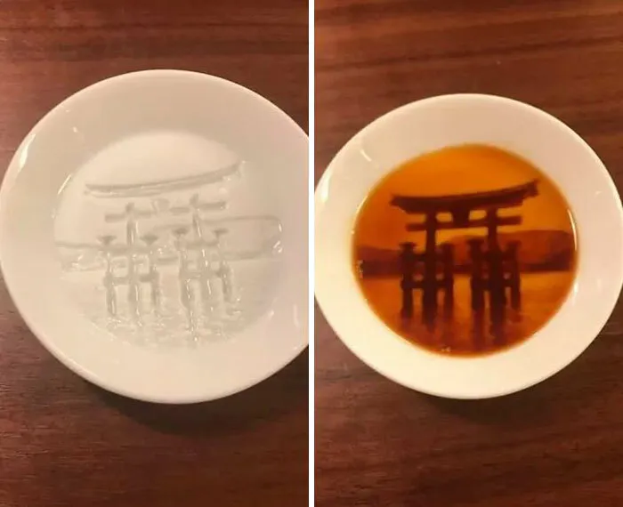 Soy Sauce Dishes That “Reveal” A Painting Once You Fill Them Up