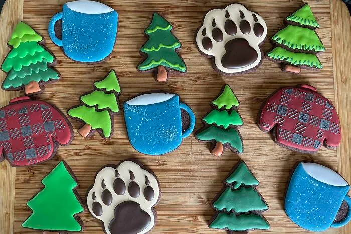 Mi novia hizo galletas para nuestro próximo campamento en el Parque Nacional de los Glaciares