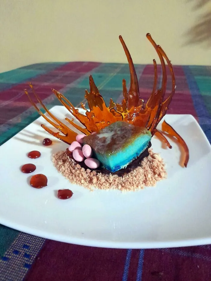 Bread Pudding With Caramel Shell ( Made By My Sister )