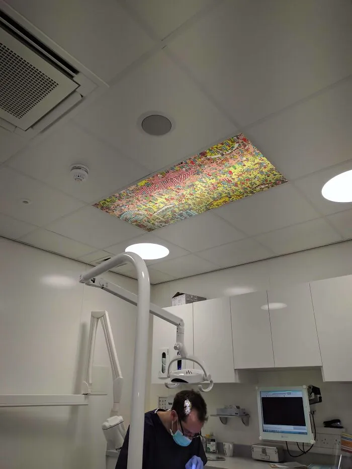 My Local Dentist Has A Ceiling "Where's Wally?" For Patients During Appointments