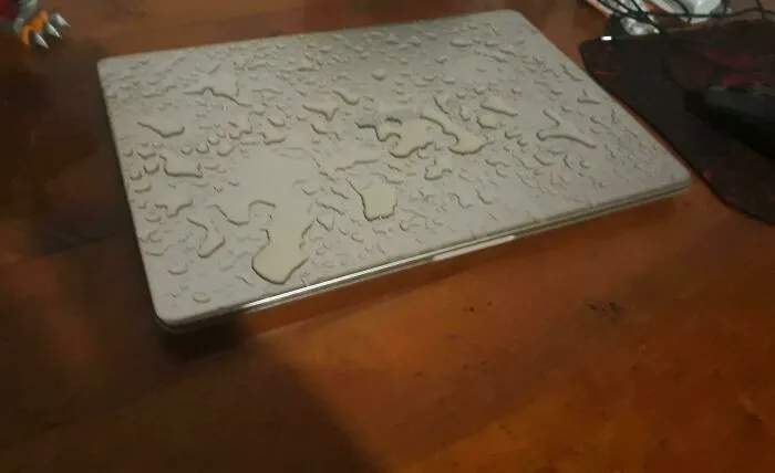 Got To My Apartment From Work During A Rainy Day To Find A Roof Leak Right Over My Laptop...