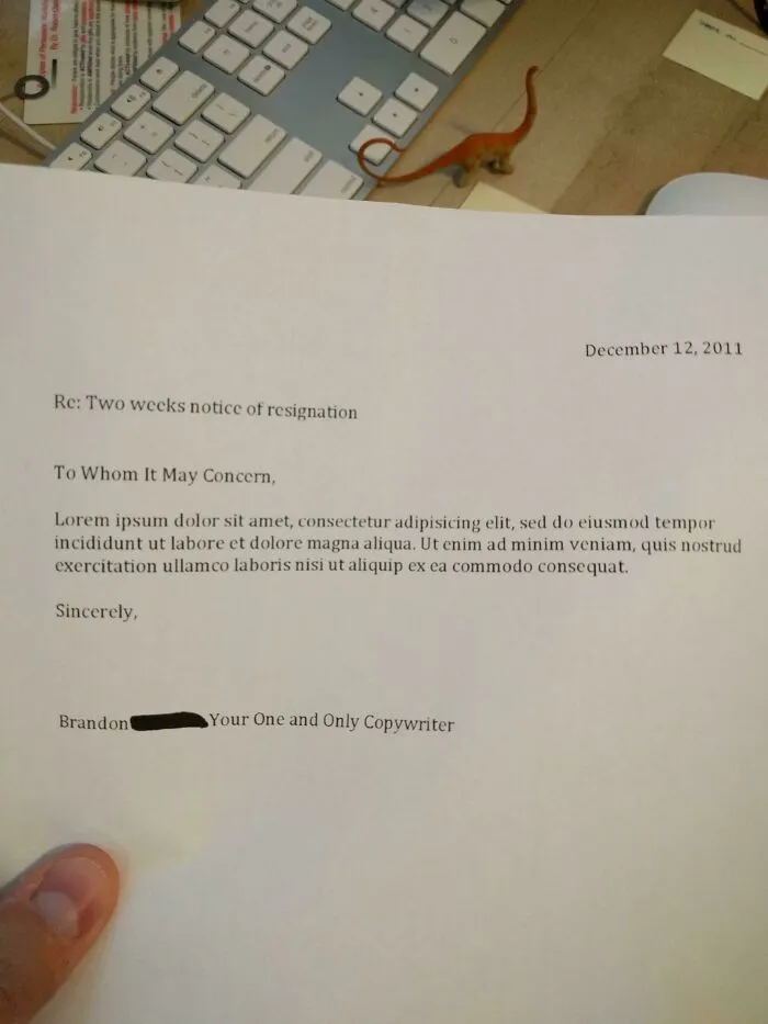My Favorite Way I've Quit A Job (Copywriter)