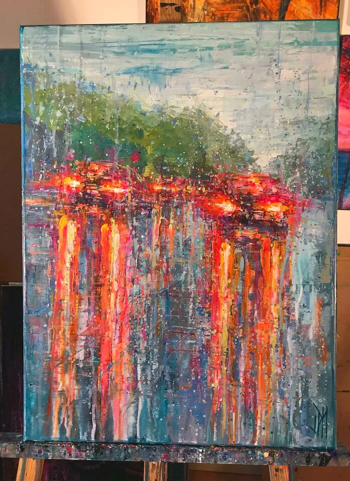 Painting I Did Like Looking Through The Rainy Window Of A Car
