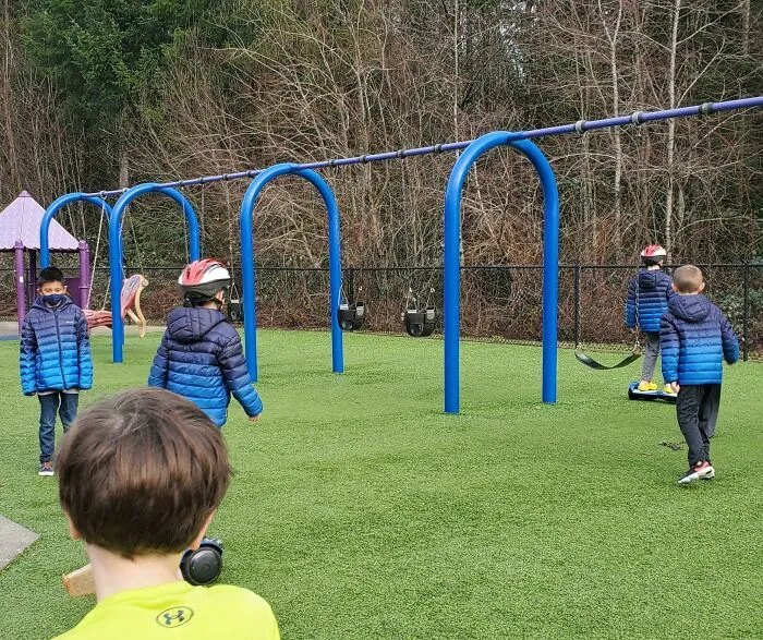 The One Day My Son Didn't Wear His Blue Eddie Bauer Puffy Jacket From Costco To The Playground