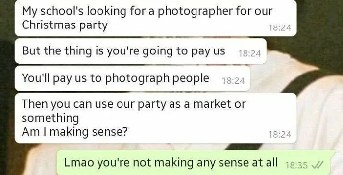 You Want Me To Pay You?
