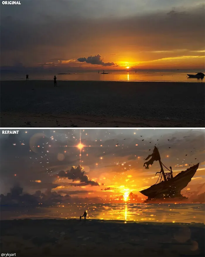 Czech Artist Draws On Top Of People's Nature Photos, And The Result Looks Otherworldly (84 Pics)