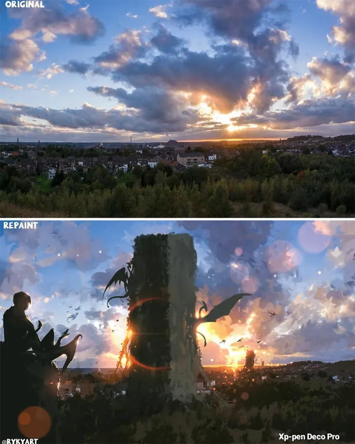 Czech Artist Draws On Top Of People's Nature Photos, And The Result Looks Otherworldly (84 Pics)