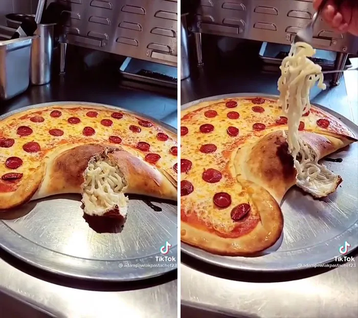 Wasting 1/3 Of The Pizza For A Cup Of Fettucini