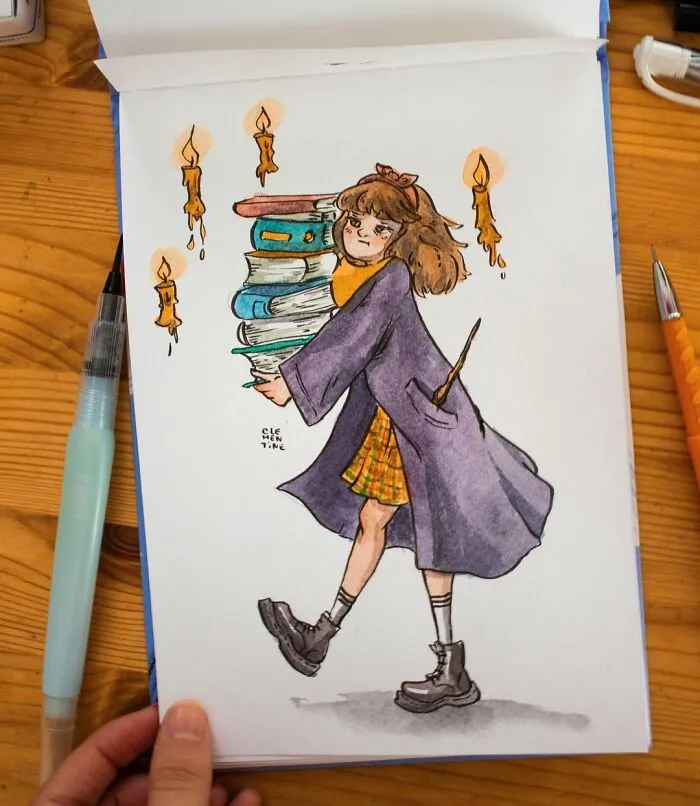 I Left My Job To Be A Full-Time Illustrator, Here Are 30 Cute Moments I Created With Watercolor And Ink