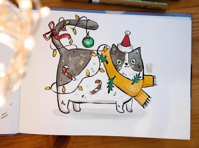 I Left My Job To Be A Full-Time Illustrator, Here Are 30 Cute Moments I Created With Watercolor And Ink