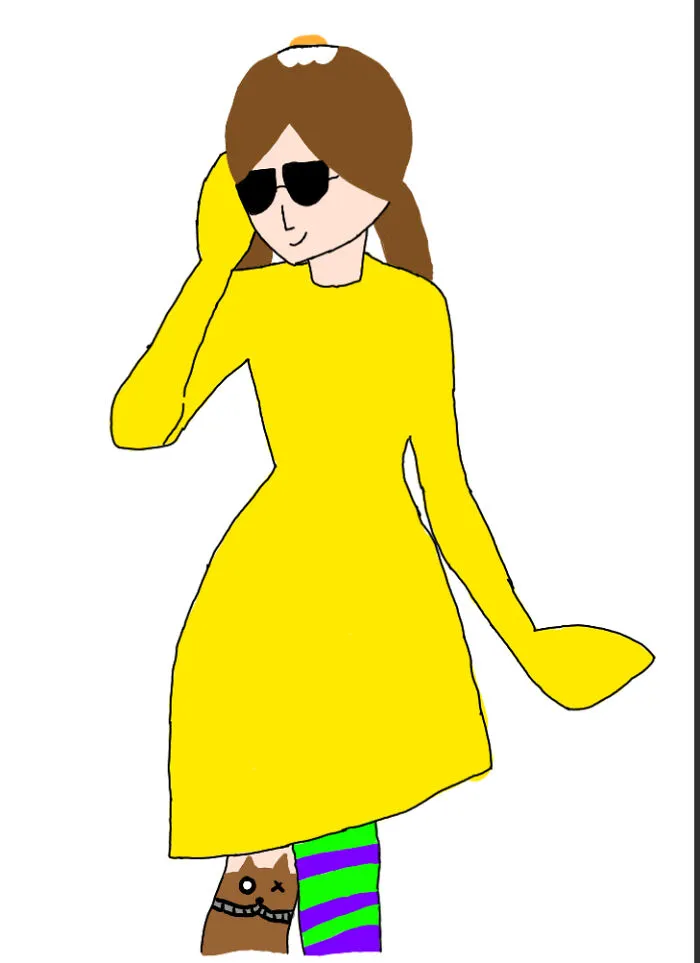 My Oc With Sunglasses, Because I Can’t Draw Eyes.