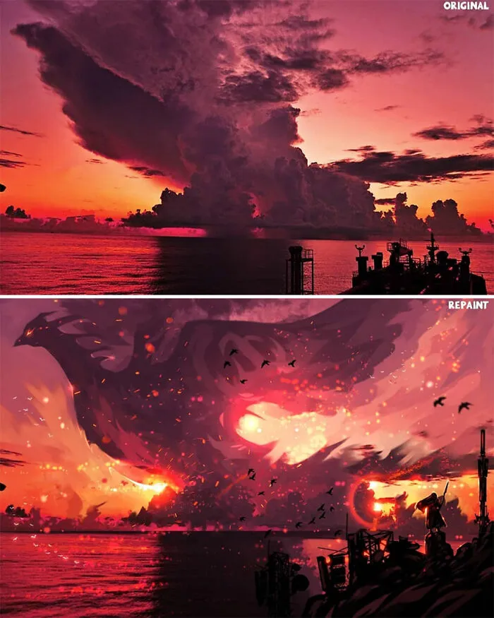 Czech Artist Draws On Top Of People's Nature Photos, And The Result Looks Otherworldly (84 Pics)