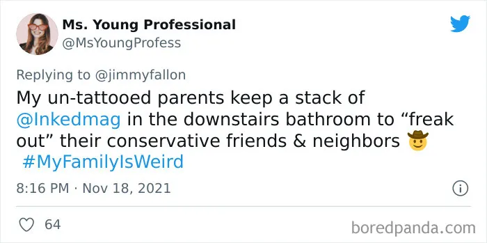30 Of The Most Hilarious “My Family Is Weird Tweets” People Shared For Jimmy Fallon’s Challenge