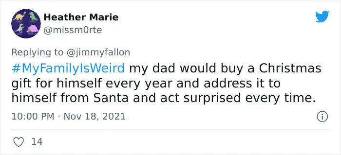 30 Of The Most Hilarious “My Family Is Weird Tweets” People Shared For Jimmy Fallon’s Challenge