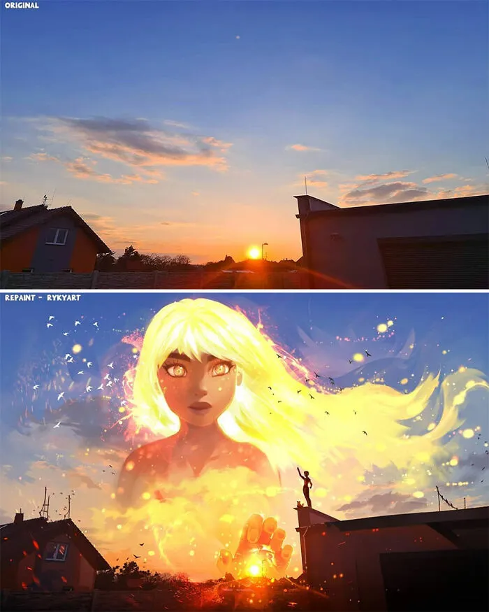 Czech Artist Draws On Top Of People's Nature Photos, And The Result Looks Otherworldly (84 Pics)