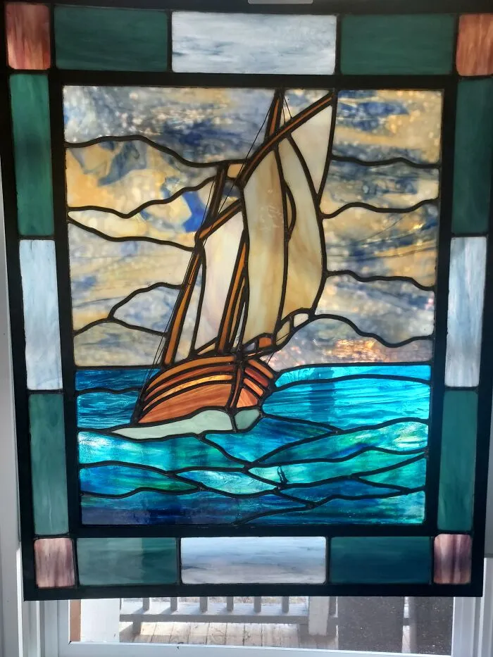 2nd Stained Glass I Ever Made.  3 Feet Tall
