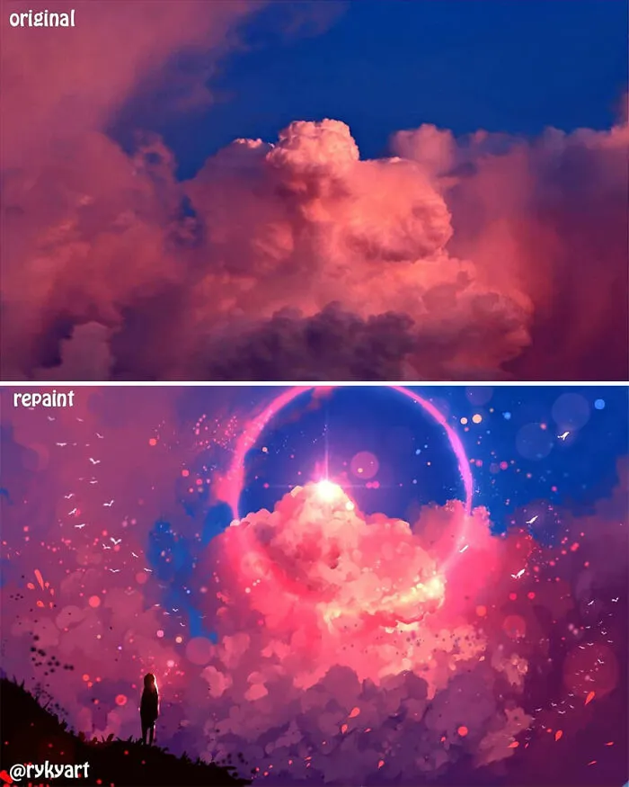 Czech Artist Draws On Top Of People's Nature Photos, And The Result Looks Otherworldly (84 Pics)