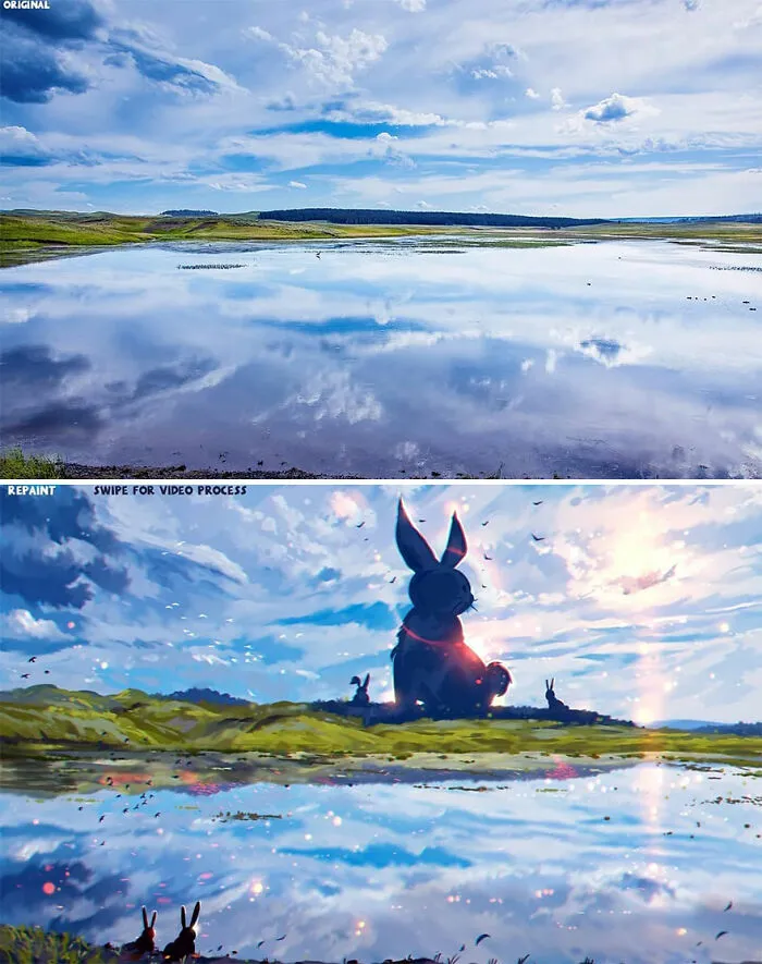 Czech Artist Draws On Top Of People's Nature Photos, And The Result Looks Otherworldly (84 Pics)