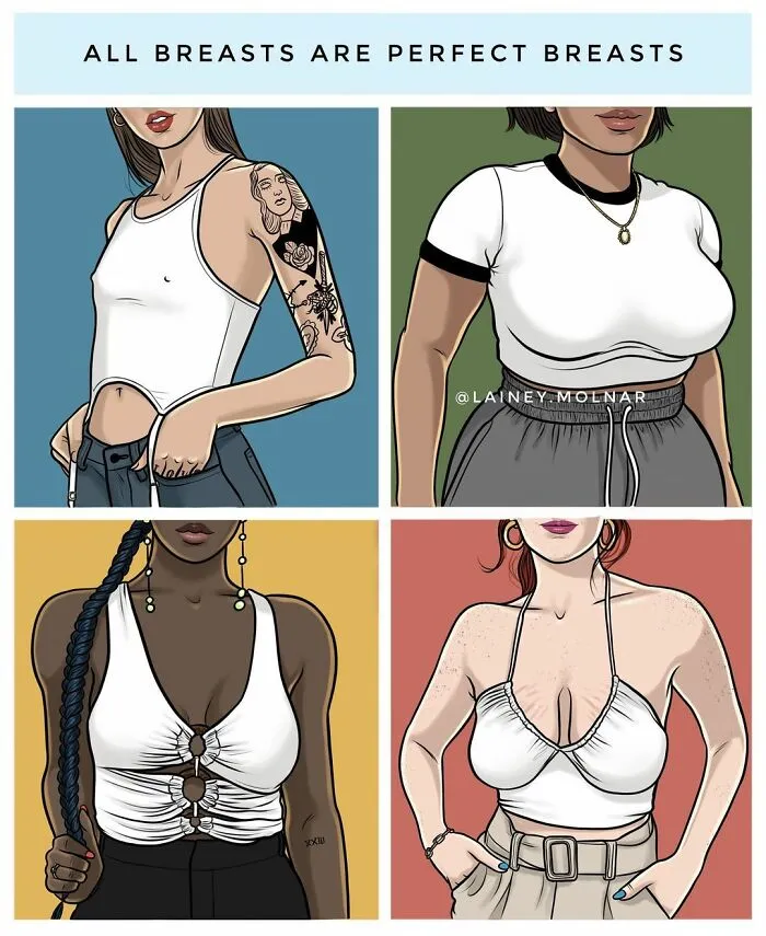 Lainey Molnar comics about female’s  breast 