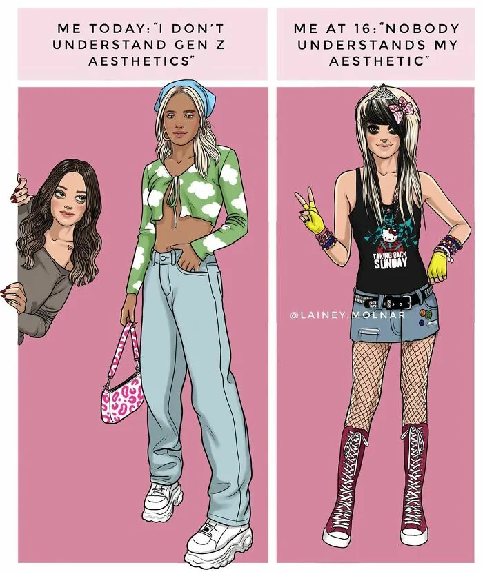 Lainey Molnar comics about understanding different generations 