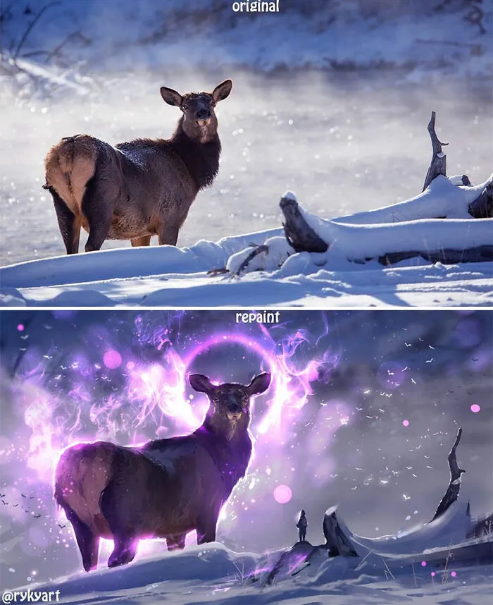 Czech Artist Draws On Top Of People's Nature Photos, And The Result Looks Otherworldly (84 Pics)