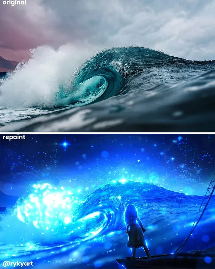 Czech Artist Draws On Top Of People's Nature Photos, And The Result Looks Otherworldly (84 Pics)